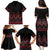 Red Aotearoa Mangopare Kowhaiwhai and Niho Taniwha Family Matching Puletasi and Hawaiian Shirt Maori New Zealand