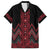 Red Aotearoa Mangopare Kowhaiwhai and Niho Taniwha Family Matching Puletasi and Hawaiian Shirt Maori New Zealand