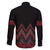 Red Aotearoa Mangopare Kowhaiwhai and Niho Taniwha Family Matching Puletasi and Hawaiian Shirt Maori New Zealand