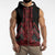 Red Aotearoa Mangopare Kowhaiwhai Niho Taniwha Sleeveless Zip Hoodie Maori New Zealand - Polynesian Pride
