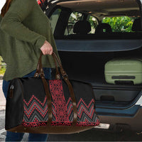 Red Aotearoa Mangopare Kowhaiwhai Niho Taniwha Travel Bag Maori New Zealand - Polynesian Pride