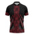 Red Aotearoa Mangopare Kowhaiwhai Niho Taniwha Zipper Polo Shirt Maori New Zealand - Polynesian Pride