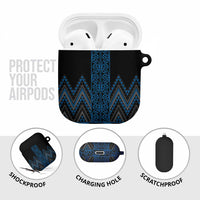 Blue Aotearoa Mangopare Kowhaiwhai Niho Taniwha AirPods Case Maori New Zealand - Polynesian Pride