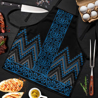 Blue Aotearoa Mangopare Kowhaiwhai Niho Taniwha Apron Maori New Zealand - Polynesian Pride