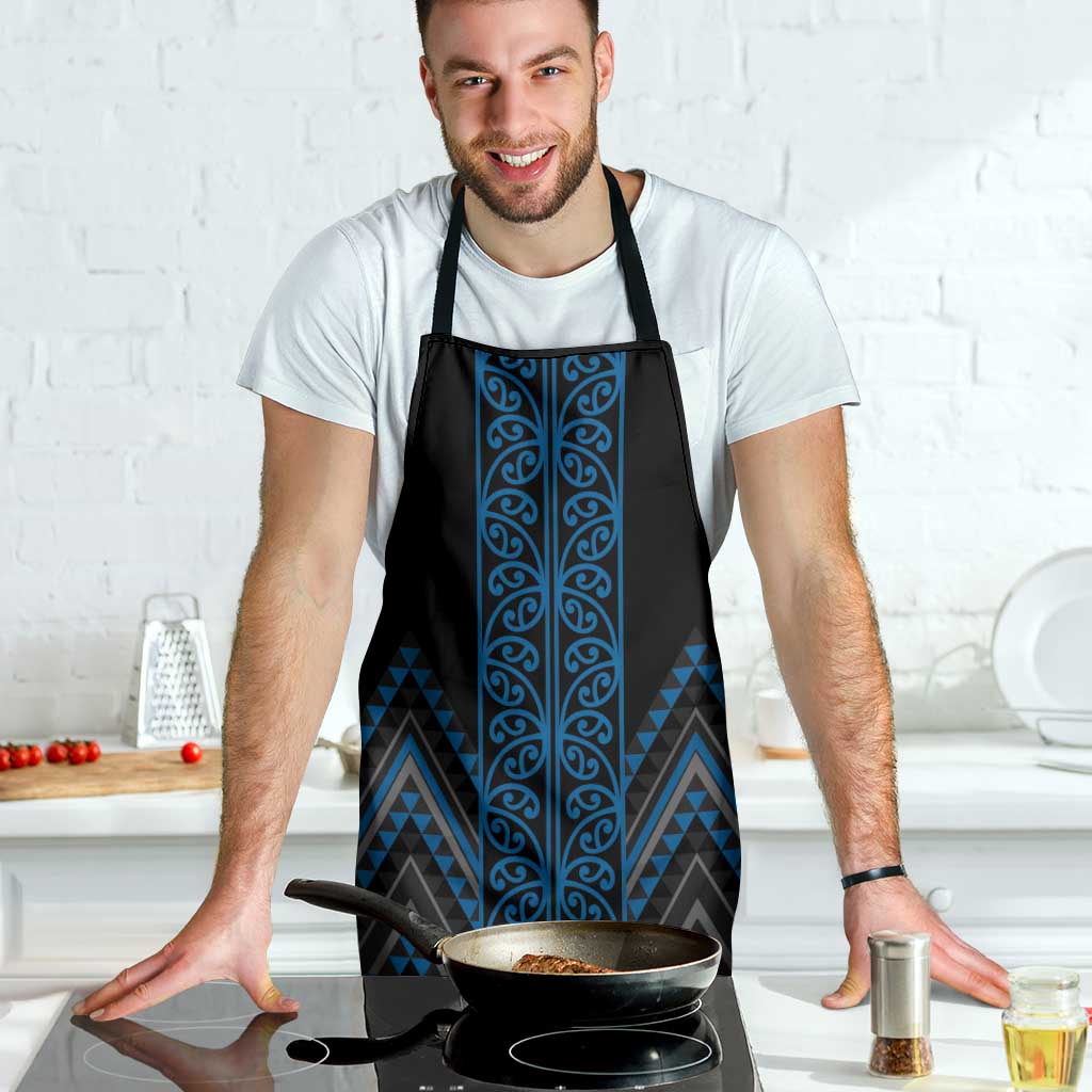 Blue Aotearoa Mangopare Kowhaiwhai Niho Taniwha Apron Maori New Zealand - Polynesian Pride