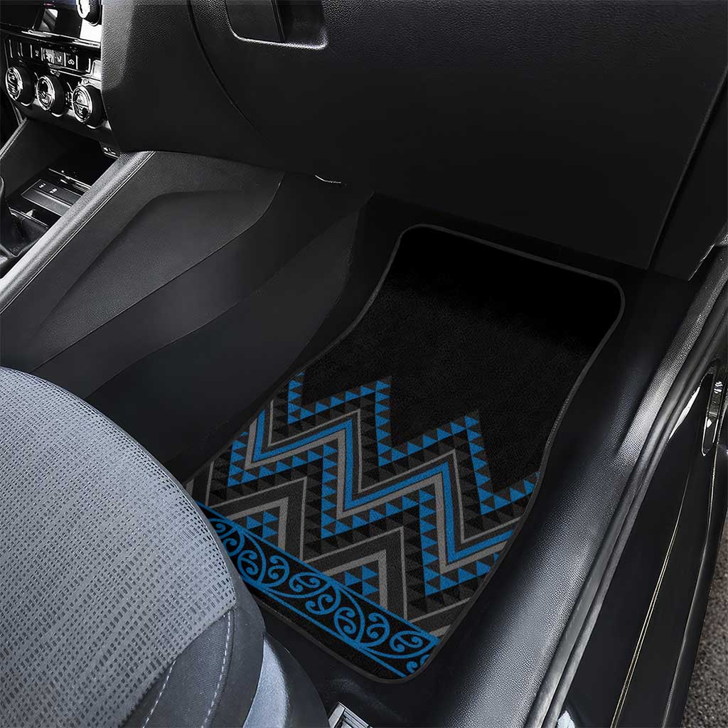 Blue Aotearoa Mangopare Kowhaiwhai and Niho Taniwha Car Mats Maori New Zealand