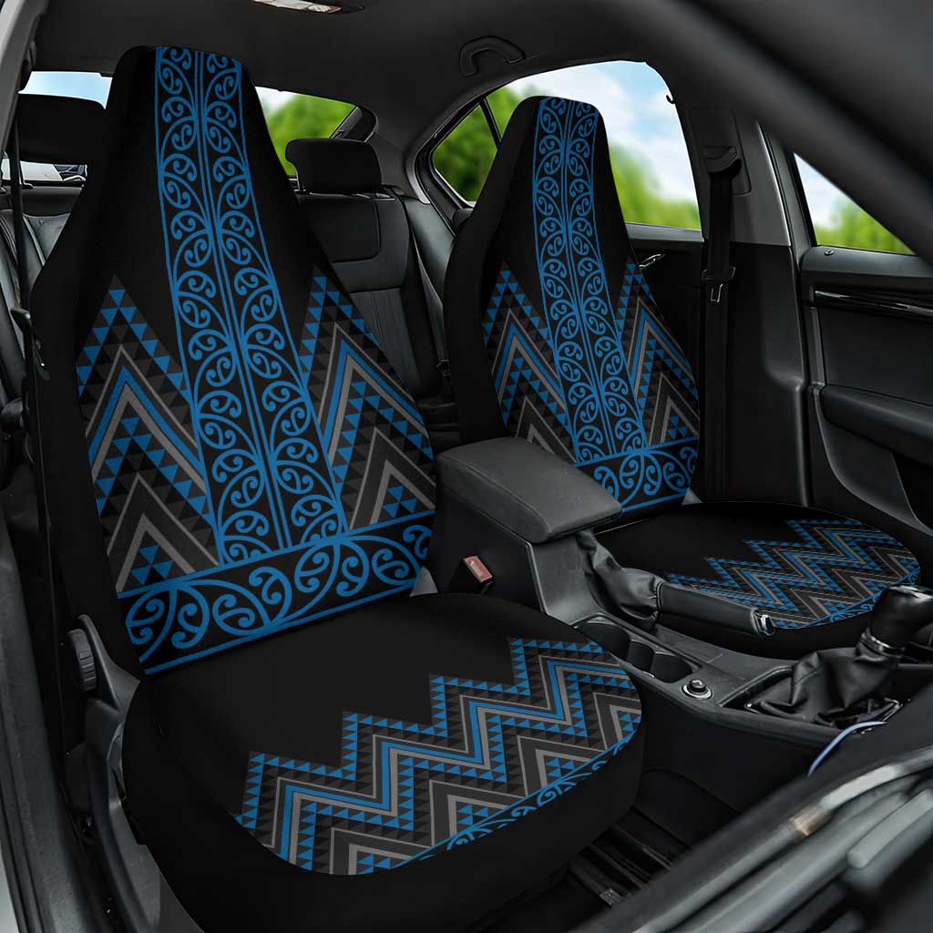 Blue Aotearoa Mangopare Kowhaiwhai and Niho Taniwha Car Seat Cover Maori New Zealand
