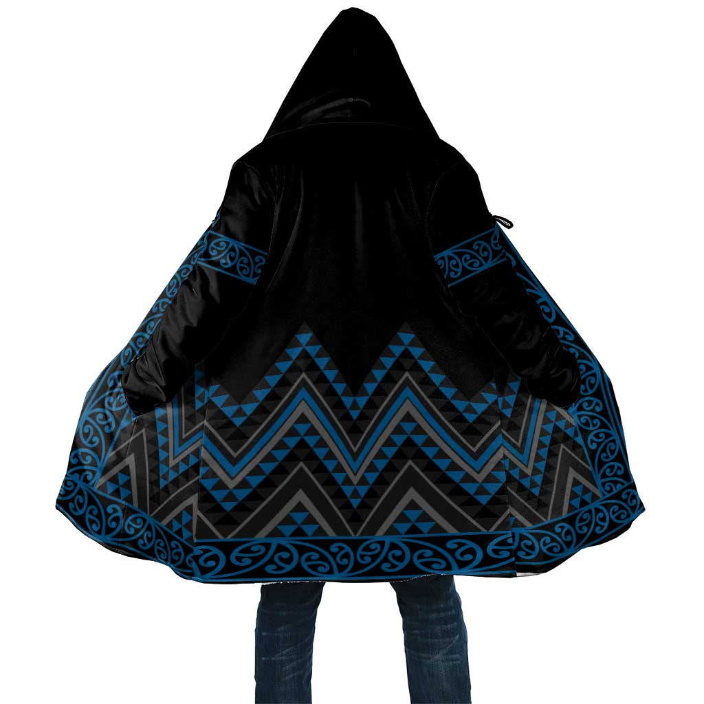 Blue Aotearoa Mangopare Kowhaiwhai Niho Taniwha Cloak Maori New Zealand - Polynesian Pride
