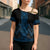 Blue Aotearoa Mangopare Kowhaiwhai Niho Taniwha Cross Shoulder Shirt Maori New Zealand - Polynesian Pride