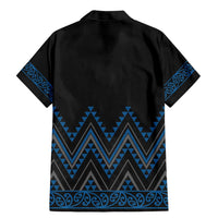 Blue Aotearoa Mangopare Kowhaiwhai and Niho Taniwha Family Matching Mermaid Dress and Hawaiian Shirt Maori New Zealand