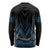Blue Aotearoa Mangopare Kowhaiwhai and Niho Taniwha Long Sleeve Shirt Maori New Zealand
