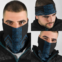 Blue Aotearoa Mangopare Kowhaiwhai Niho Taniwha Neck Gaiter Maori New Zealand - Polynesian Pride