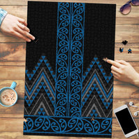 Blue Aotearoa Mangopare Kowhaiwhai Niho Taniwha Puzzle Maori New Zealand - Polynesian Pride