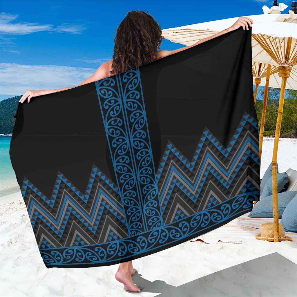 Blue Aotearoa Mangopare Kowhaiwhai and Niho Taniwha Sarong Maori New Zealand