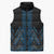 Blue Aotearoa Mangopare Kowhaiwhai Niho Taniwha Sleeveless Puffer Jacket Maori New Zealand - Polynesian Pride