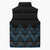 Blue Aotearoa Mangopare Kowhaiwhai Niho Taniwha Sleeveless Puffer Jacket Maori New Zealand - Polynesian Pride