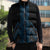 Blue Aotearoa Mangopare Kowhaiwhai Niho Taniwha Sleeveless Puffer Jacket Maori New Zealand - Polynesian Pride
