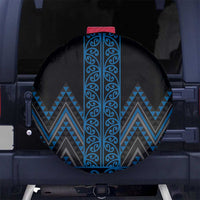 Blue Aotearoa Mangopare Kowhaiwhai and Niho Taniwha Spare Tire Cover Maori New Zealand