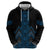 Blue Aotearoa Mangopare Kowhaiwhai and Niho Taniwha Zip Hoodie Maori New Zealand