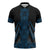 Blue Aotearoa Mangopare Kowhaiwhai Niho Taniwha Zipper Polo Shirt Maori New Zealand - Polynesian Pride