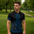 Blue Aotearoa Mangopare Kowhaiwhai Niho Taniwha Zipper Polo Shirt Maori New Zealand - Polynesian Pride