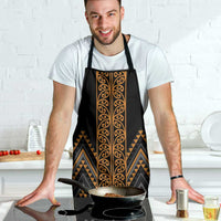 Gold Aotearoa Mangopare Kowhaiwhai Niho Taniwha Apron Maori New Zealand - Polynesian Pride