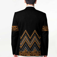 Gold Aotearoa Mangopare Kowhaiwhai Niho Taniwha Blazer Maori New Zealand - Polynesian Pride