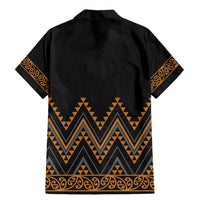 Gold Aotearoa Mangopare Kowhaiwhai and Niho Taniwha Family Matching Mermaid Dress and Hawaiian Shirt Maori New Zealand