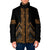 Gold Aotearoa Mangopare Kowhaiwhai Niho Taniwha Padded Jacket Maori New Zealand - Polynesian Pride