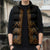 Gold Aotearoa Mangopare Kowhaiwhai Niho Taniwha Sleeveless Puffer Jacket Maori New Zealand - Polynesian Pride