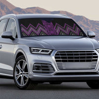 Purple Aotearoa Mangopare Kowhaiwhai Niho Taniwha Auto Sun Shade Maori New Zealand - Polynesian Pride