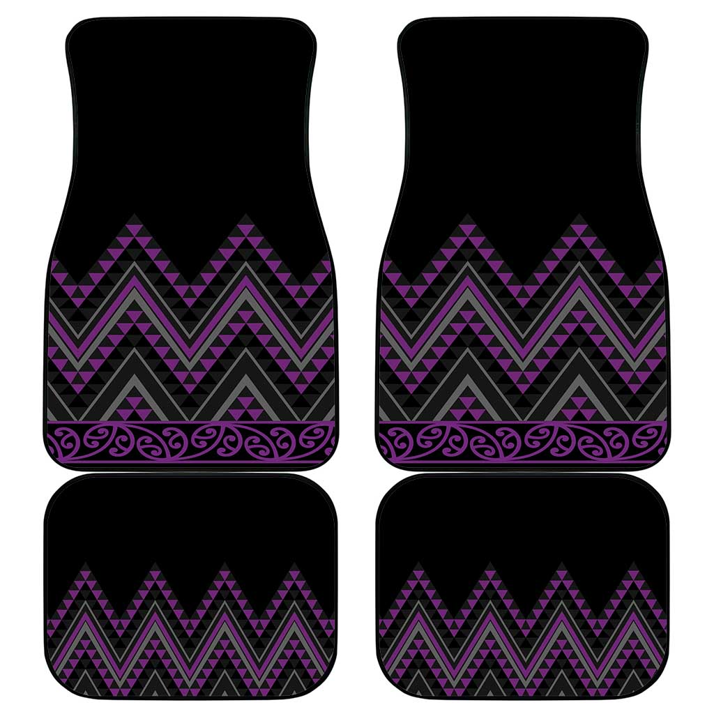 Purple Aotearoa Mangopare Kowhaiwhai and Niho Taniwha Car Mats Maori New Zealand