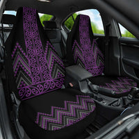 Purple Aotearoa Mangopare Kowhaiwhai and Niho Taniwha Car Seat Cover Maori New Zealand