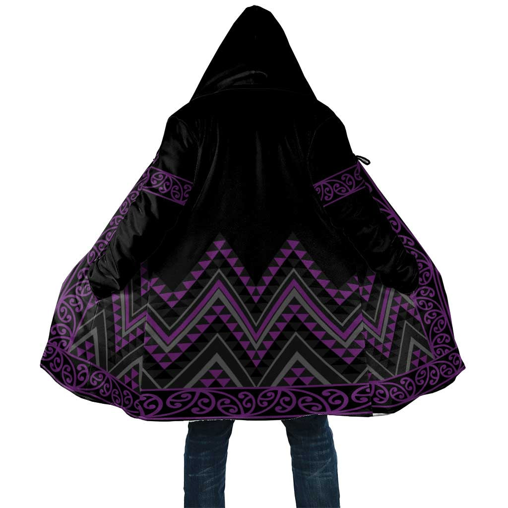 Purple Aotearoa Mangopare Kowhaiwhai Niho Taniwha Cloak Maori New Zealand - Polynesian Pride