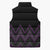 Purple Aotearoa Mangopare Kowhaiwhai Niho Taniwha Sleeveless Puffer Jacket Maori New Zealand - Polynesian Pride
