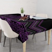 Purple Aotearoa Mangopare Kowhaiwhai and Niho Taniwha Tablecloth Maori New Zealand