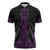 Purple Aotearoa Mangopare Kowhaiwhai Niho Taniwha Zipper Polo Shirt Maori New Zealand - Polynesian Pride