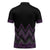 Purple Aotearoa Mangopare Kowhaiwhai Niho Taniwha Zipper Polo Shirt Maori New Zealand - Polynesian Pride