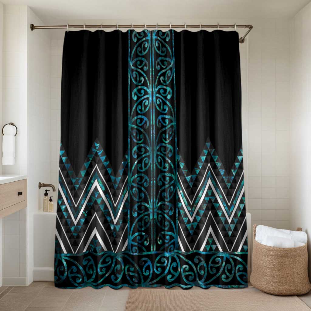 Paua Shell Aotearoa Mangopare Kowhaiwhai Niho Taniwha Bathroom Set Maori New Zealand - Polynesian Pride