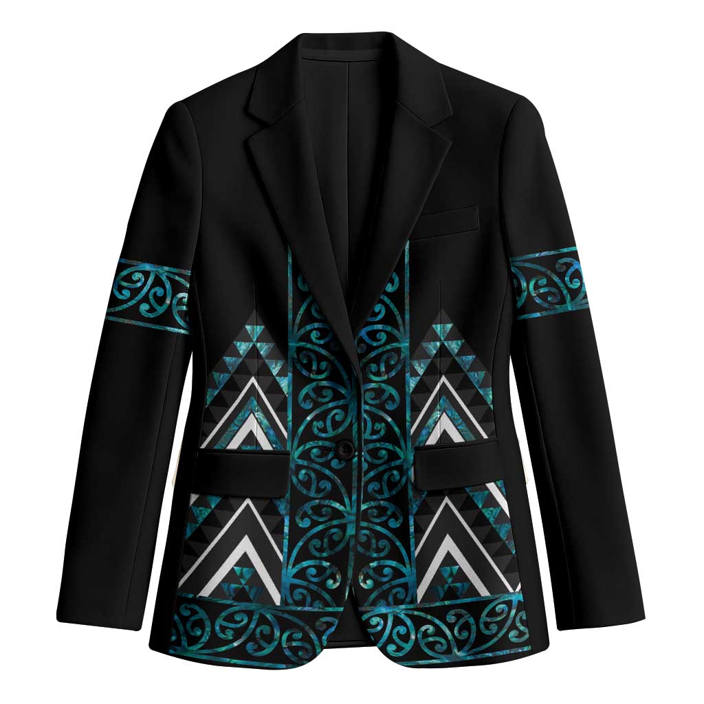 Paua Shell Aotearoa Mangopare Kowhaiwhai Niho Taniwha Blazer Maori New Zealand - Polynesian Pride