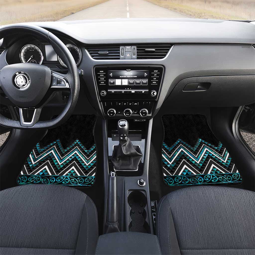 Paua Shell Aotearoa Mangopare Kowhaiwhai and Niho Taniwha Car Mats Maori New Zealand