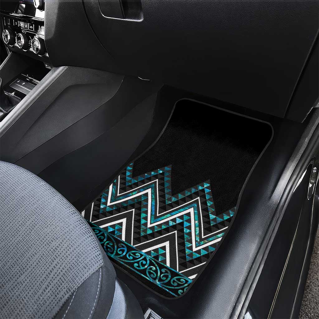 Paua Shell Aotearoa Mangopare Kowhaiwhai and Niho Taniwha Car Mats Maori New Zealand