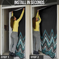 Paua Shell Aotearoa Mangopare Kowhaiwhai Niho Taniwha Door Cover Maori New Zealand - Polynesian Pride