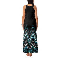 Paua Shell Aotearoa Mangopare Kowhaiwhai and Niho Taniwha Family Matching Tank Maxi Dress and Hawaiian Shirt Maori New Zealand