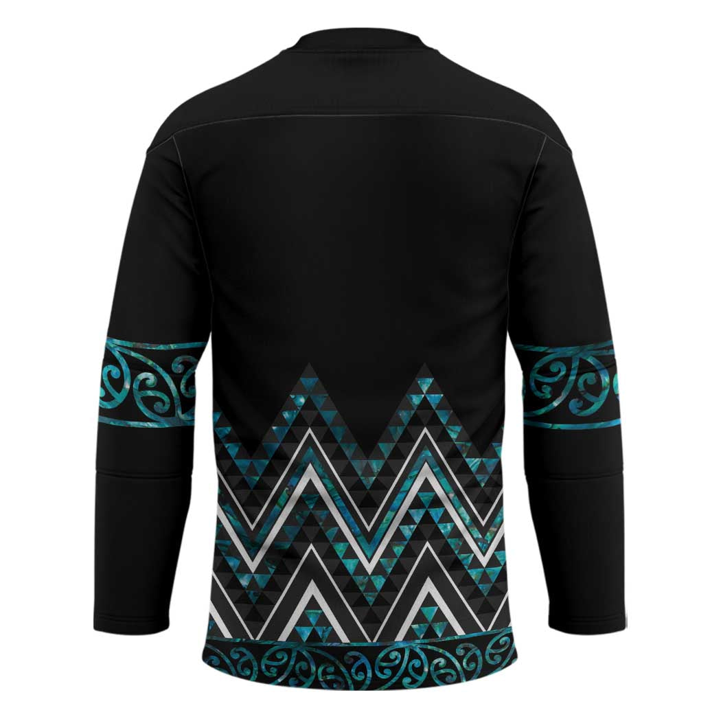 Paua Shell Aotearoa Mangopare Kowhaiwhai Niho Taniwha Hockey Jersey Maori New Zealand - Polynesian Pride