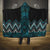 Paua Shell Aotearoa Mangopare Kowhaiwhai and Niho Taniwha Hooded Blanket Maori New Zealand