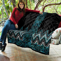 Paua Shell Aotearoa Mangopare Kowhaiwhai and Niho Taniwha Quilt Maori New Zealand