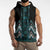 Paua Shell Aotearoa Mangopare Kowhaiwhai Niho Taniwha Sleeveless Hoodie Maori New Zealand - Polynesian Pride