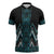 Paua Shell Aotearoa Mangopare Kowhaiwhai Niho Taniwha Zipper Polo Shirt Maori New Zealand - Polynesian Pride