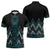 Paua Shell Aotearoa Mangopare Kowhaiwhai Niho Taniwha Zipper Polo Shirt Maori New Zealand - Polynesian Pride